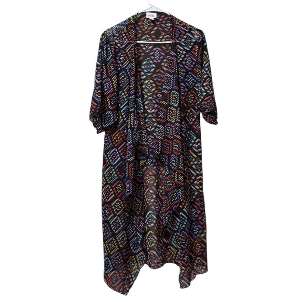 LulaRoe Women Size Small Duster Lightweight Geometric Bohemian Hippie Colorful